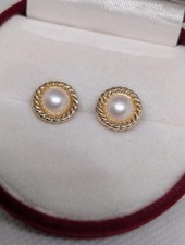 Vintage 9k Gold Mabe Pearl
