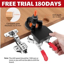 Hinge Jig Drill Guide Wood Hole Cutter Kitchen Door Cabinet Drill Locator 35mm