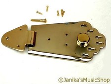 Gold semi-acoustic guitar