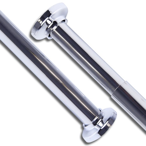 Chrome shower curtain - chrome, rod