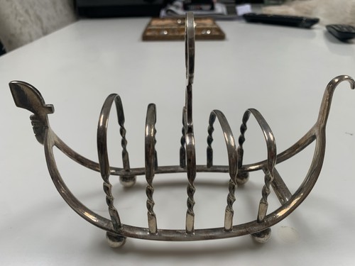 Vintage silver plated - plated, toast
