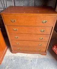Stag Tallboy teak Chest of 5