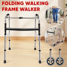 Lightweight folding mobility zimmer walking frame height adjustable w/ Wheels