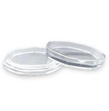 50p Clear Coin Capsules /