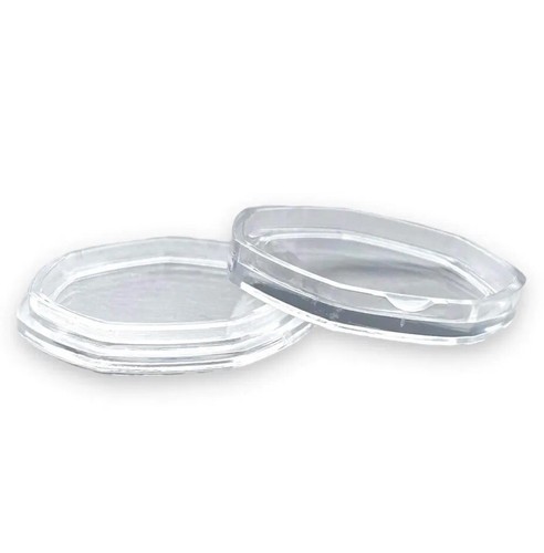 50p clear coin - coin, capsules