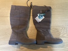 Dublin River Boots Chocolate Size 10 Extra Wide Calf Brand New - Unwanted Gift