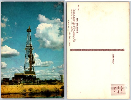 Texas oil well drilling rig - well,