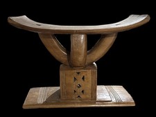 Old Ashanti Stool Signed by Palace Chief Crafter . Ghana West Africa