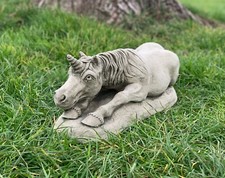 Concrete unicorn statue Stone horse sculpture Cement animal decoration Gift