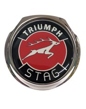 Triumph Stag Red Logo  - Car Grille Badge - FREE FIXINGS