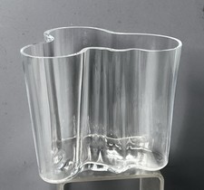 Modernist Design Crystal Alvar Aalto 3-3/4” X 4-1/4”  Savory Vase