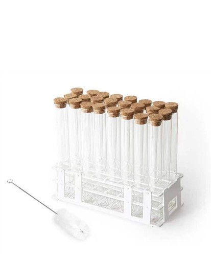 Glass test tubes with cork - glass,