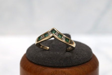 9ct Yellow Gold Emerald &