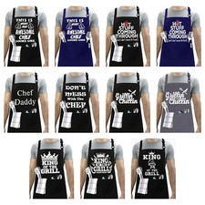 Men Women BBQ Aprons Professional Novelty Funny Kitchen Chef Cooking with Pocket