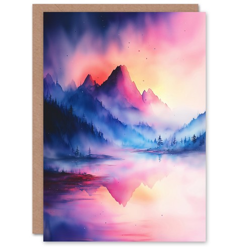 Misty mountain forest - forest, lake