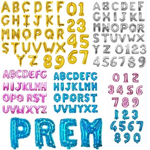 Foil balloons letters numbers - balloons,
