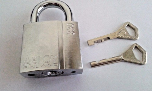 Abloy pl330c brass padlock - brass,