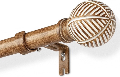 Curtain pole wood effect - pole,
