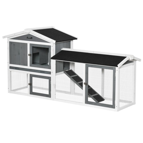 Pawhut rabbit hutch tier - pawhut,