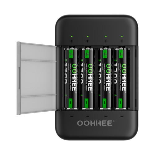 4pcs 1300mwh rechargeable - 1.5v,