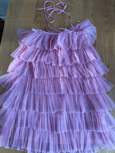 Pink zara ruffle dress size - ruffle,