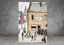 L. S. Lowry The Elite Fish and Chip Shop CANVAS PAINTING ART PRINT WALL 1871x