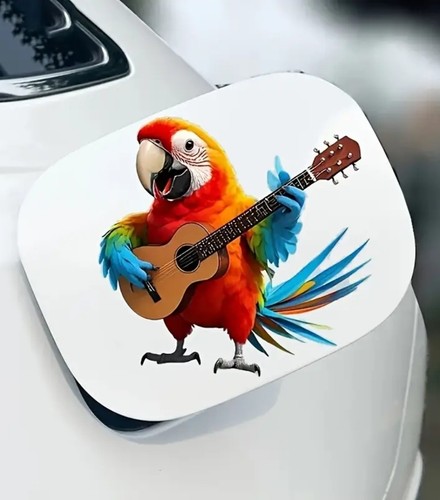 Guitar parrot sticker - parrot,
