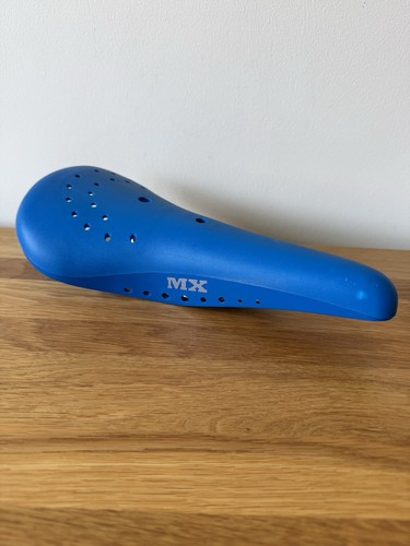 Bmx seat blue with - blue, chrome