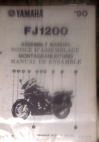 Yamaha fj1200 assembly manual - assembly,