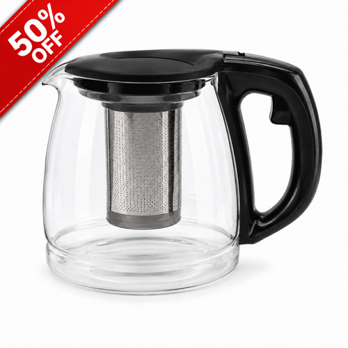 Glass teapot with - teapot,