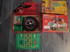 2 Vintage J & L Randall Merit Game - ROULETTE / TABLE BASKET BALL