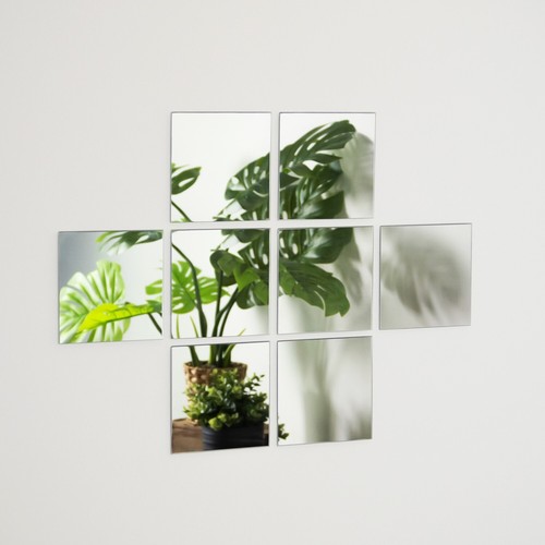 Set glass mirror - 8, tiles