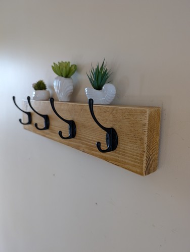 Wooden display coat rack shelf - display,