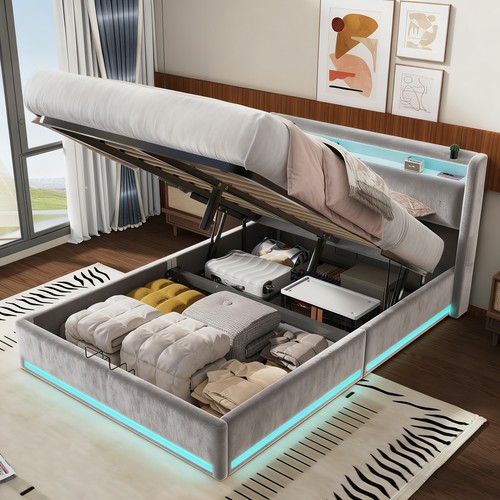 New led ottoman storage panel - led,