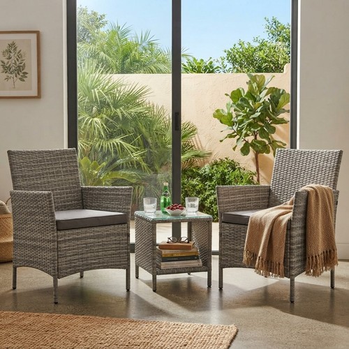 Chic grey rattan - grey, seat