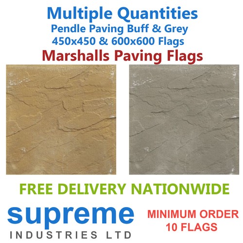 Pendle riven paving - slabs, buff