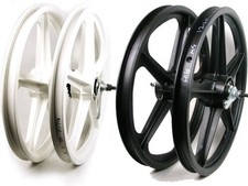 Skyway Tuff Mag Coaster Brake Old School BMX Wheels 20 Inch Pair Black White Red