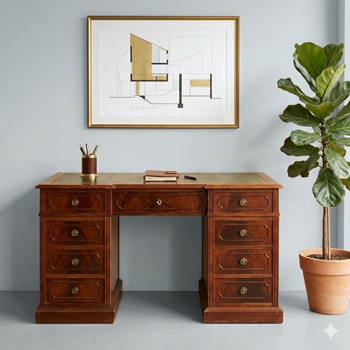 Antique writing desk mahogany - writing,