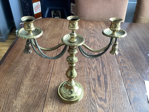 Vintage brass candelabra - vintage, 3