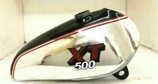 Fit For YAMAHA XT TT 500 Chrome & Black Fuel Petrol Tank (Steel) 1U6, 1980