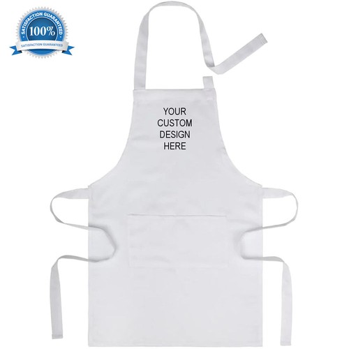 Personalised kids white apron - personalised,