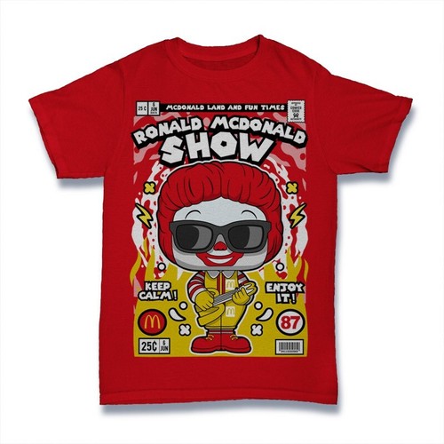 Ronald mcdonald tshirt pop - ronald,