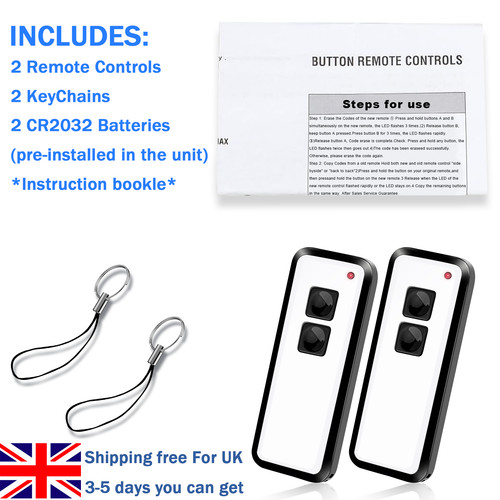 2pcs garage door remote for