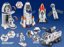 Large Kids Space Playset Toy Set Rocket Ship Toys Astronaut Venture Space Sets