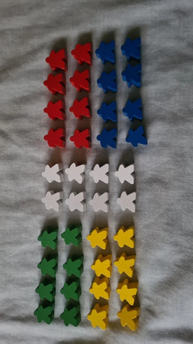 Sets wooden meeples - 5,