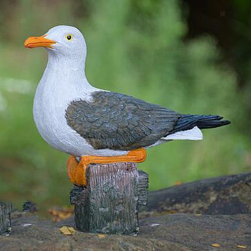 Resin seagull sculpture vivid - seagull,