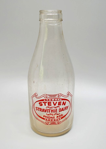 Vintage milk bottle steven - vintage,