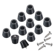 24pcs Rubber Feet Bumpers Buffer with Screws (Black, 0.4"H x 0.6"D）