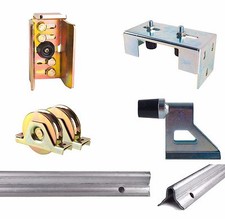 Concrete in Sliding Gate up to 3m long Kit track stop keep Recessed wheels.