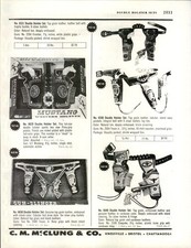 1966 PAPER AD Toy Pistol double holster set cap gun Agent ZeroSmoking Fanner 50